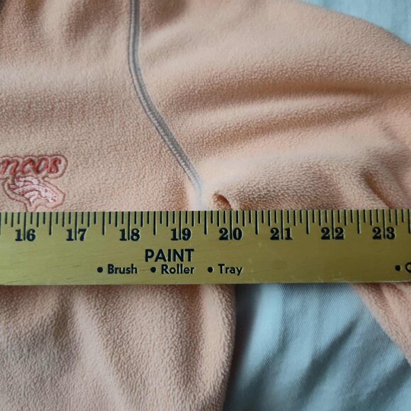 NFL for Her - Denver Bronco's - Women's Peach Fleece Pullover Top, Size Medium - Picture 9 of 15